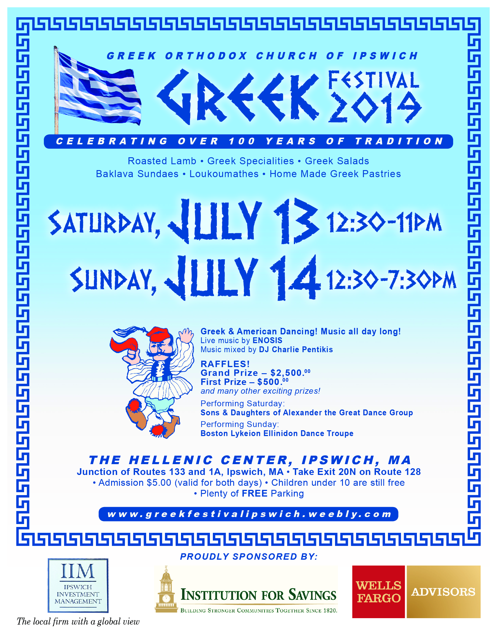 2019 Ipswich Greek Festival flier